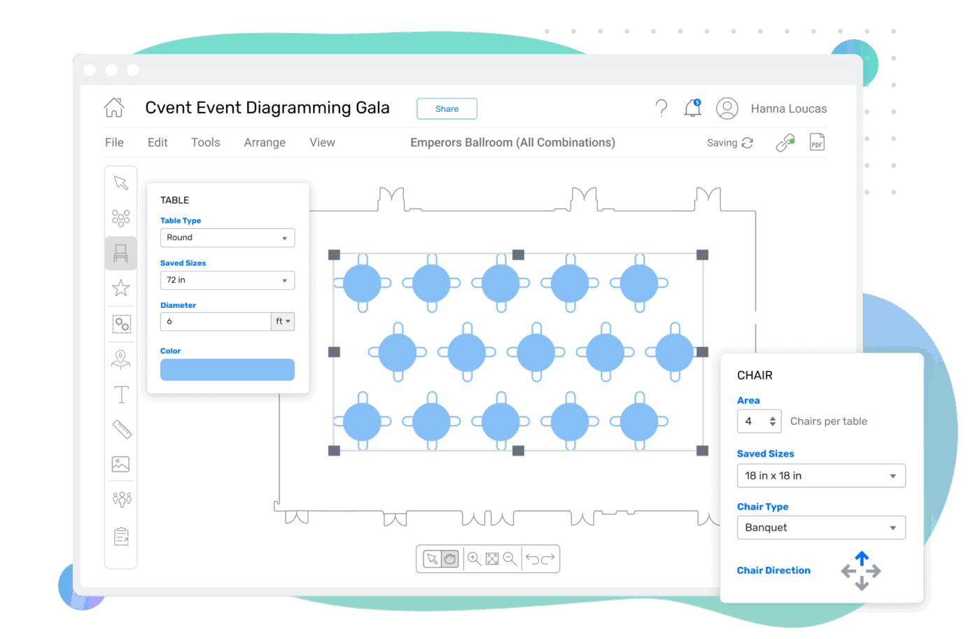 Dashboard Social Tables