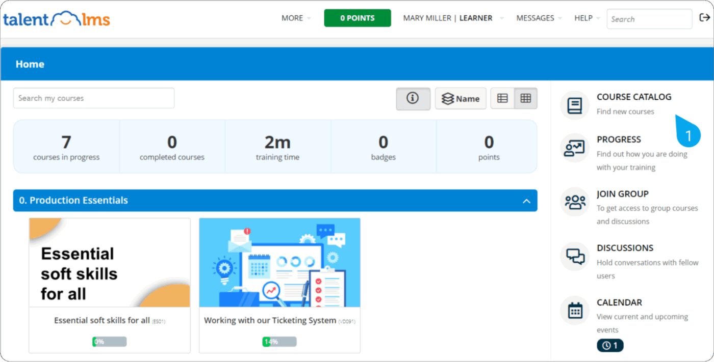 TalentLMS Dashboard: Remote Training Software