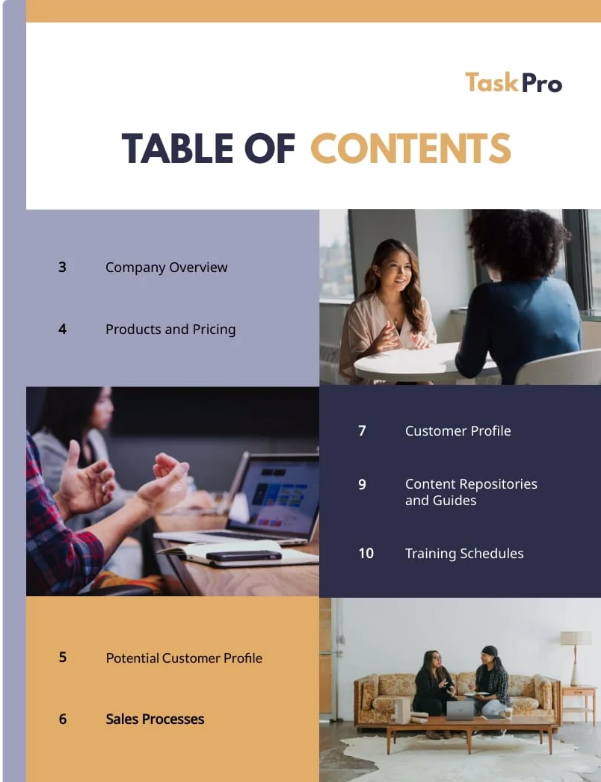 Modèle de guide de vente pour marque SaaS par Visme : Modèle de guide de vente