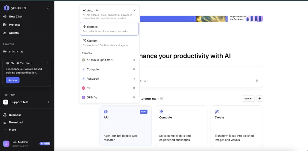 Dashboard You.com