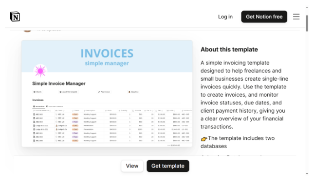 Simple Invoice Manager Template by Jo Lodge