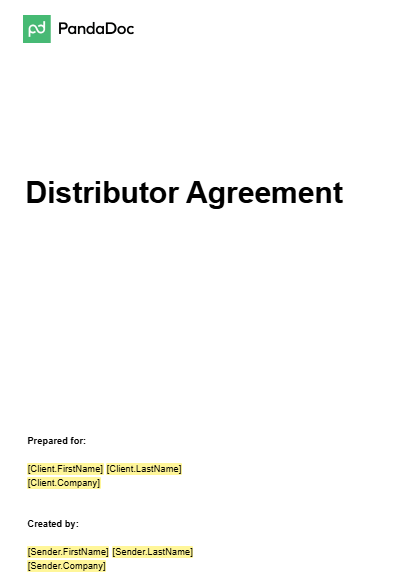 Distribution Agreement Template: Distribution Agreement Template by PandaDoc
