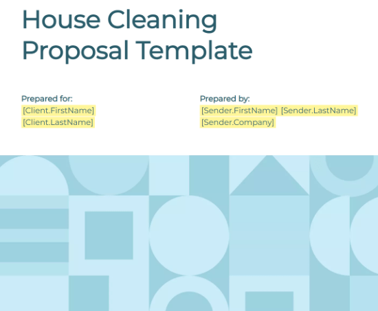 Cleaning Proposal Template: House Cleaning Proposal Template by PandaDoc