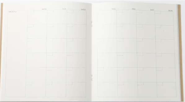 Muji Monthly Planner: Best planner for simple monthly overviews
