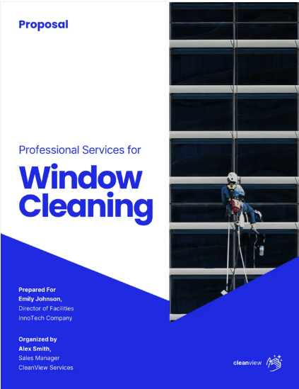 Cleaning Proposal Template: Window Cleaning Proposal Template by Venngage
