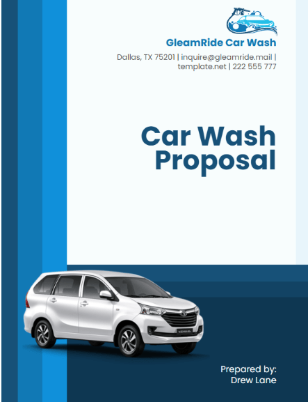 Car Wash Proposal Template by Template.net