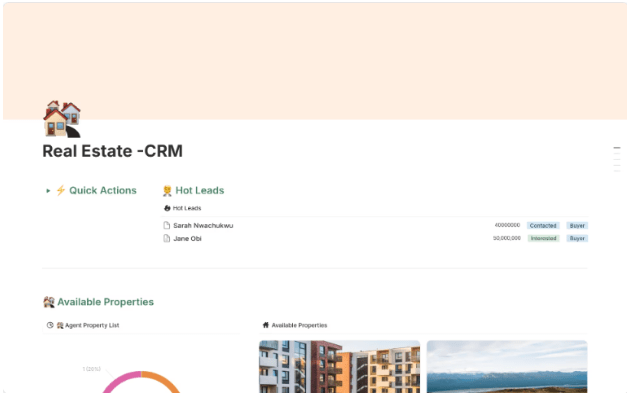 Real Estate CRM Template by Osesenaga Okieimen