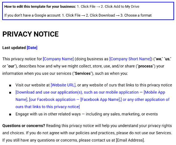 Privacy Policy Template: App Privacy Policy Template by Termly