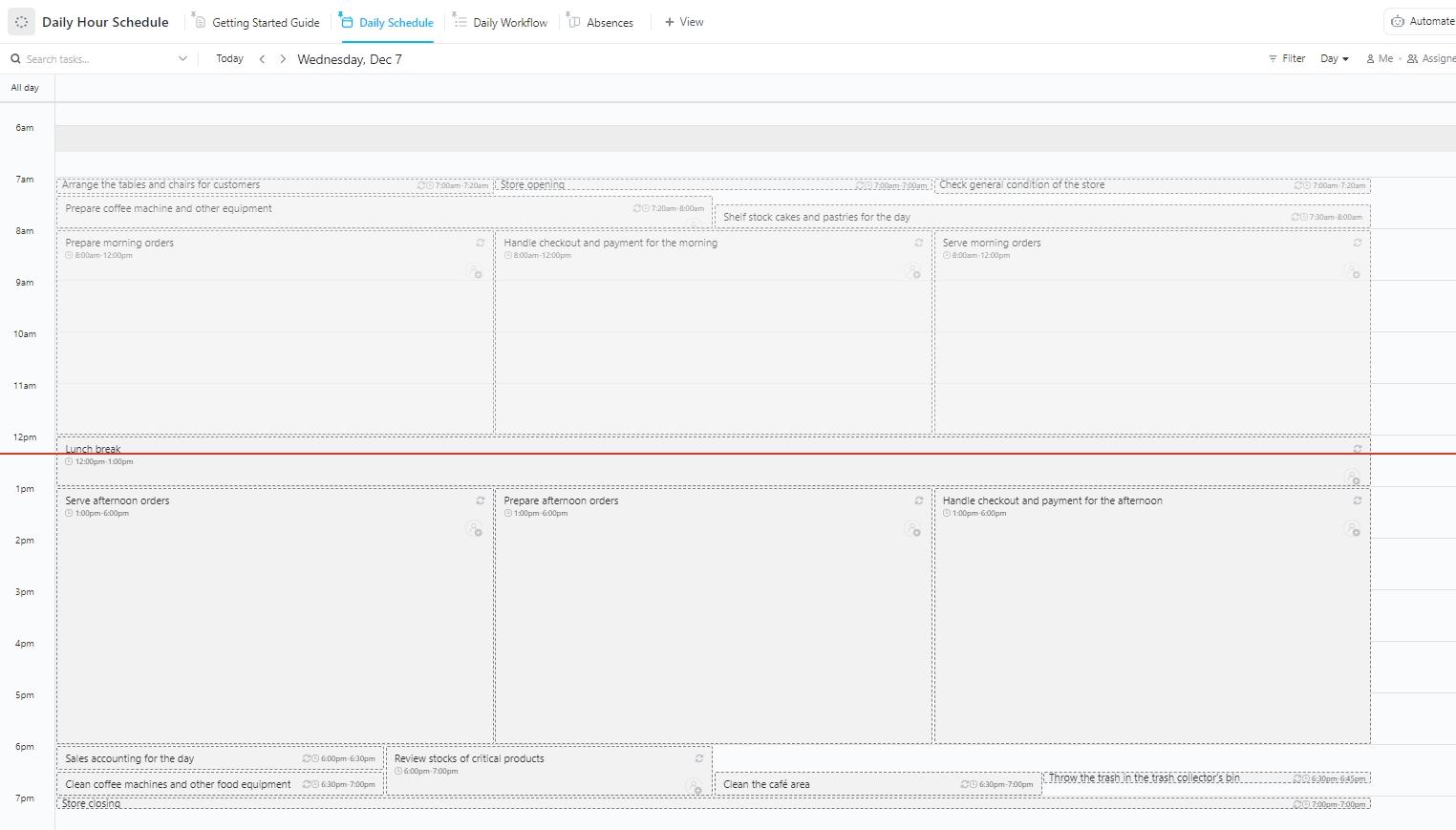 ClickUp Daily Log Template
