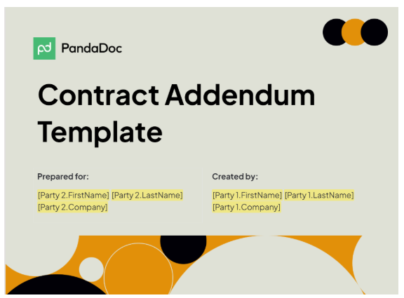 Contract Addendum Template by PandaDoc