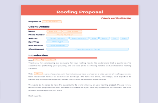 Roofing Proposal Template by Jotform