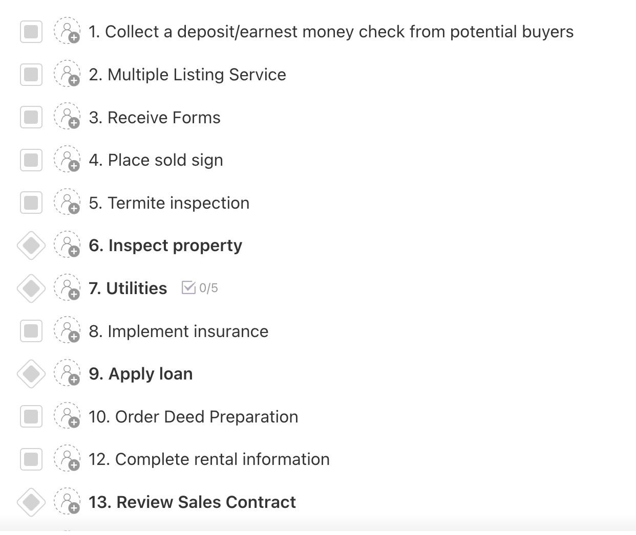 Closing Checklist Template: ClickUp Real Estate Closing Template