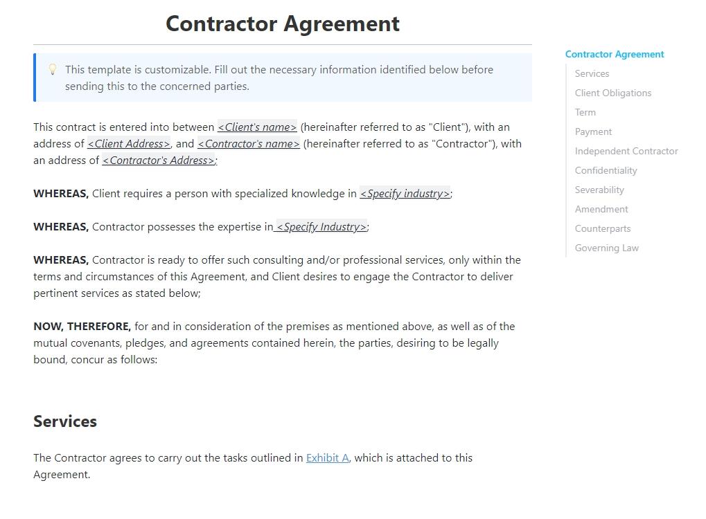 ClickUp Contract Agreement Template