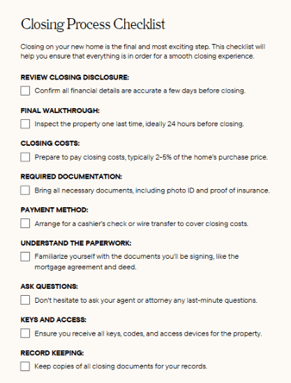 Closing Process Checklist Template by Canva