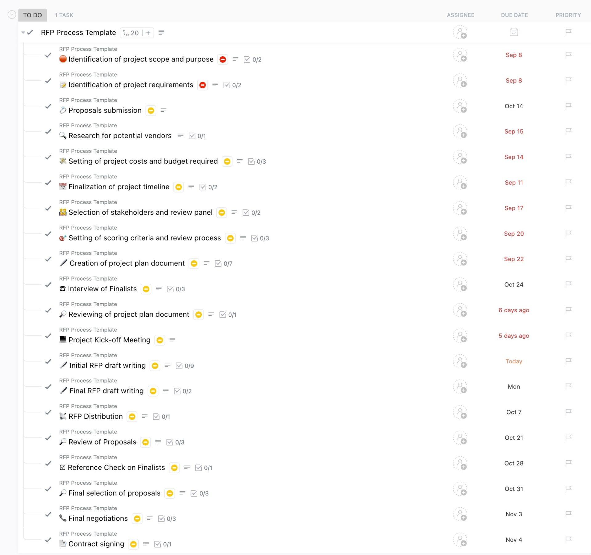 ClickUp RFP Template
