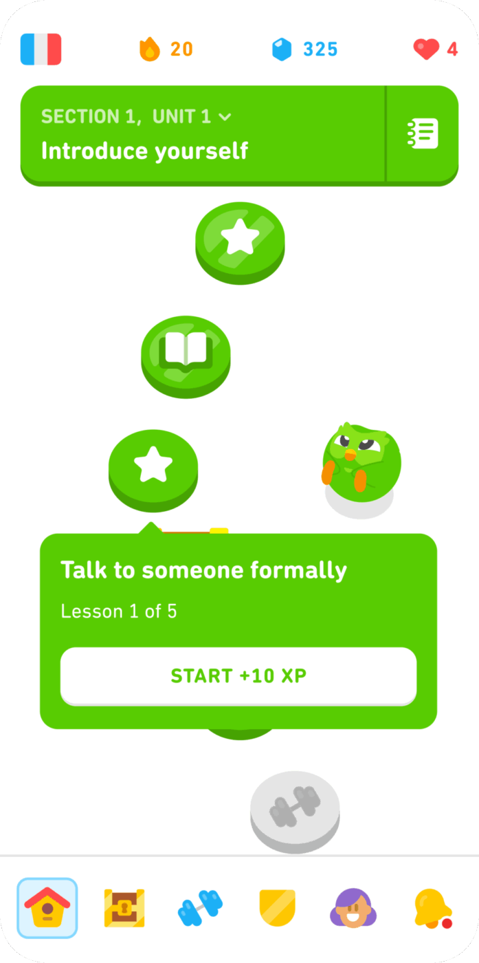 Duolingo as a personal productivity tool