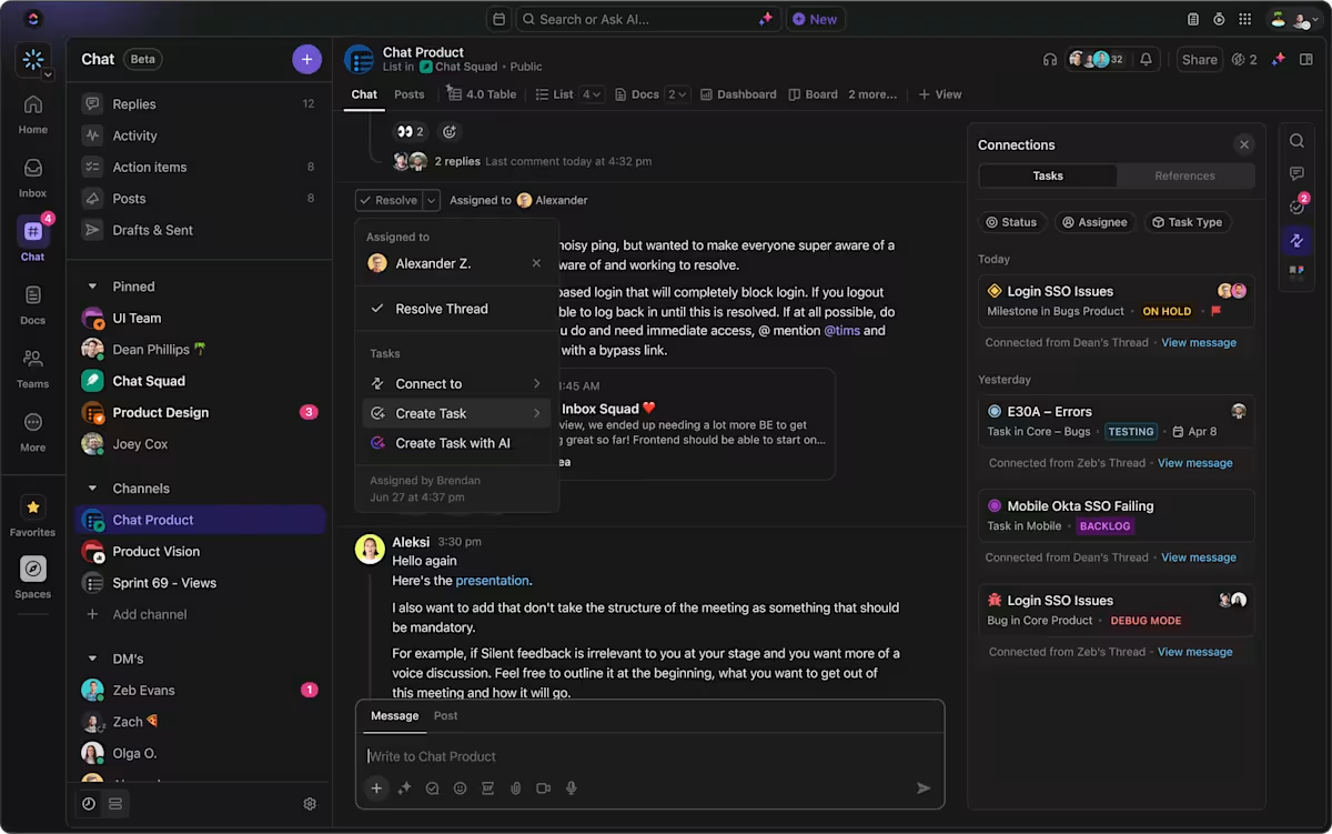 ClickUp Chat