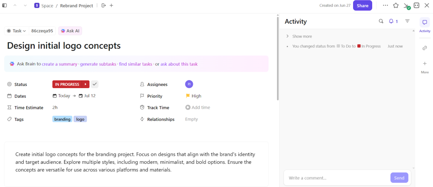 ClickUp Tasks: Traditional project management turned around for resource allocation
