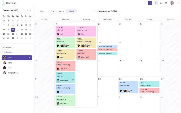 Zoho Bookings: One booking page to handle appointments, sync calendars, and send automatic reminders