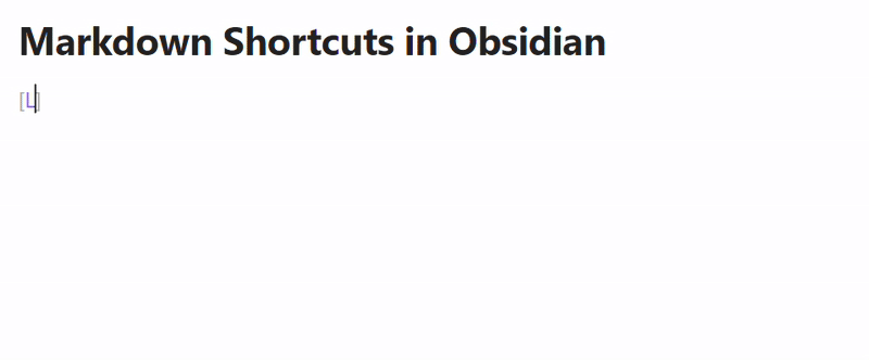 Markdown Shortcuts in Obsidian