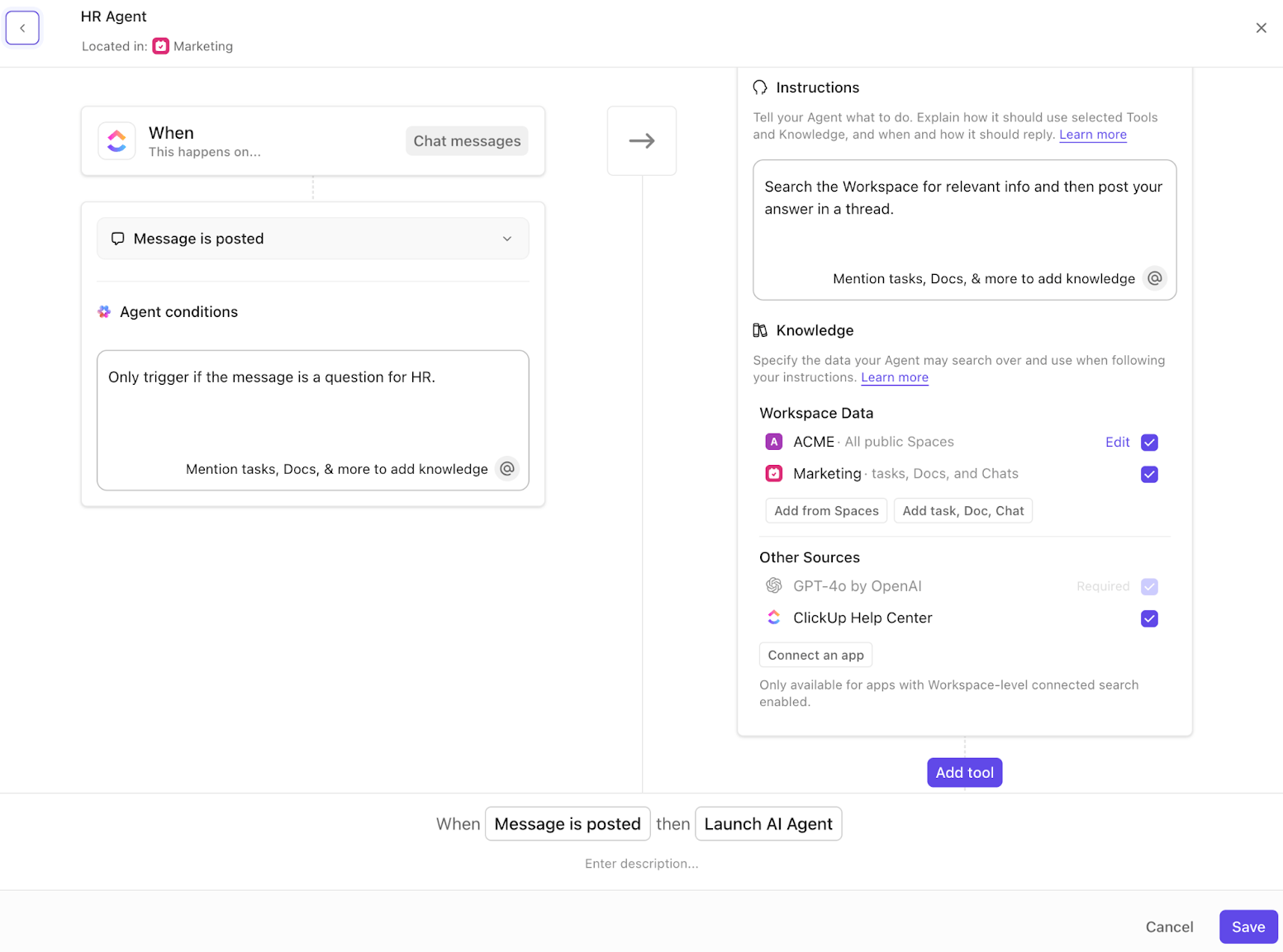 ClickUp Agent: AI Agent Plugin