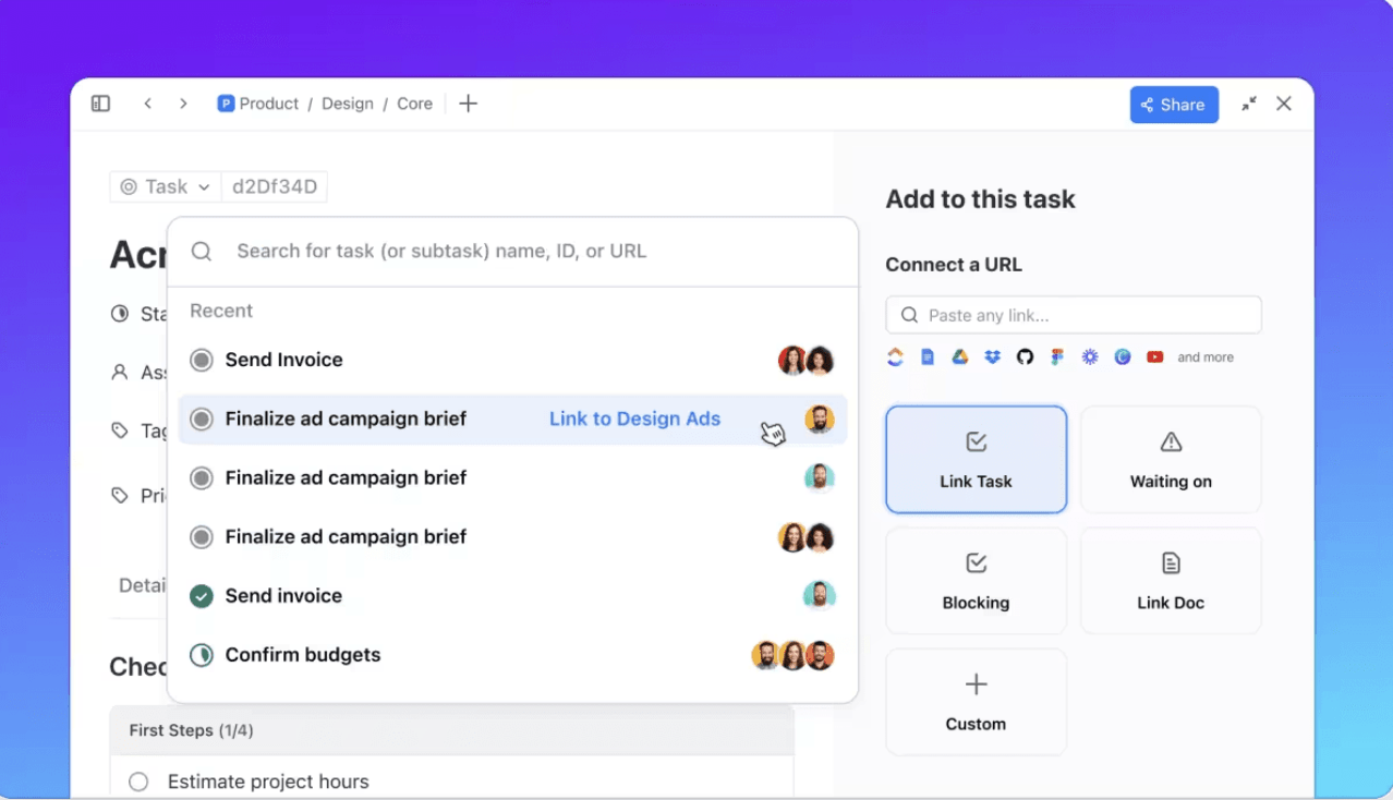 ClickUp Tasks: User Experience Map