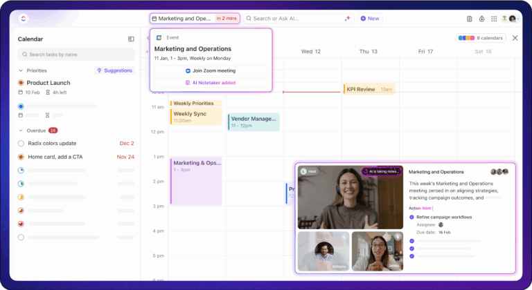 ClickUp Marketing & Operations Dashboard