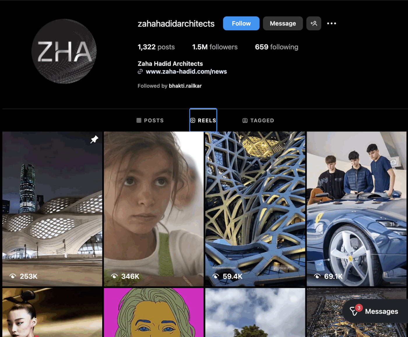 Zaha Hadid Architects Instagram