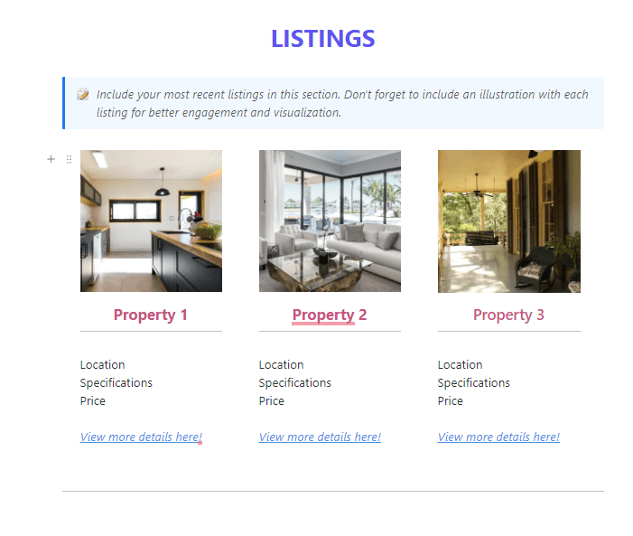 ClickUp’s Real Estate Newsletter Template