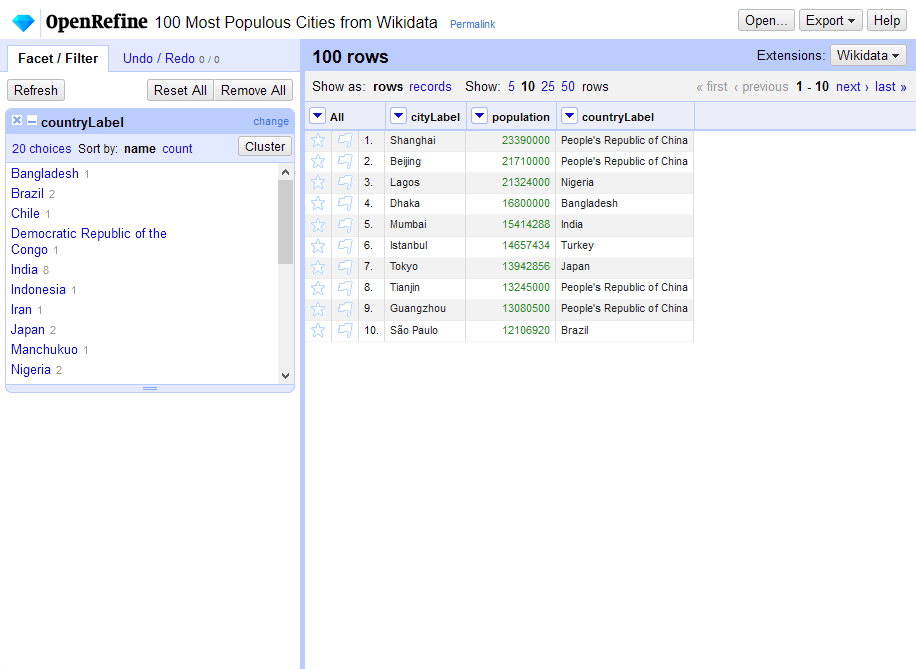 OpenRefine - data entry ai tools