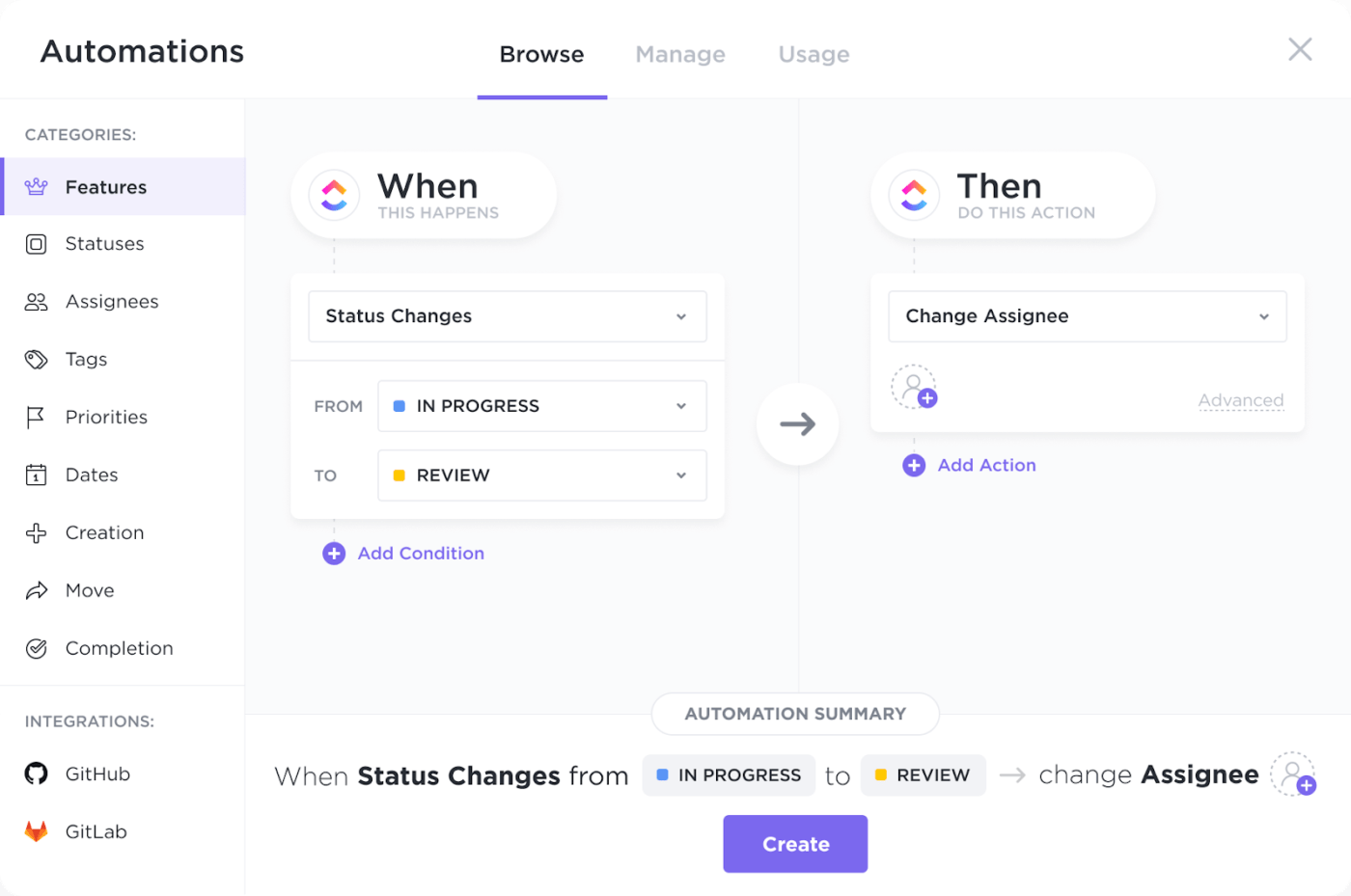 ClickUp Automations