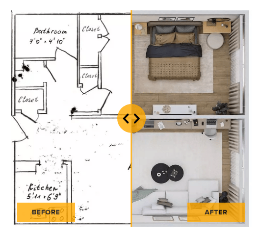 Getfloorplan: Pementasan virtual berbasis AI untuk denah lantai