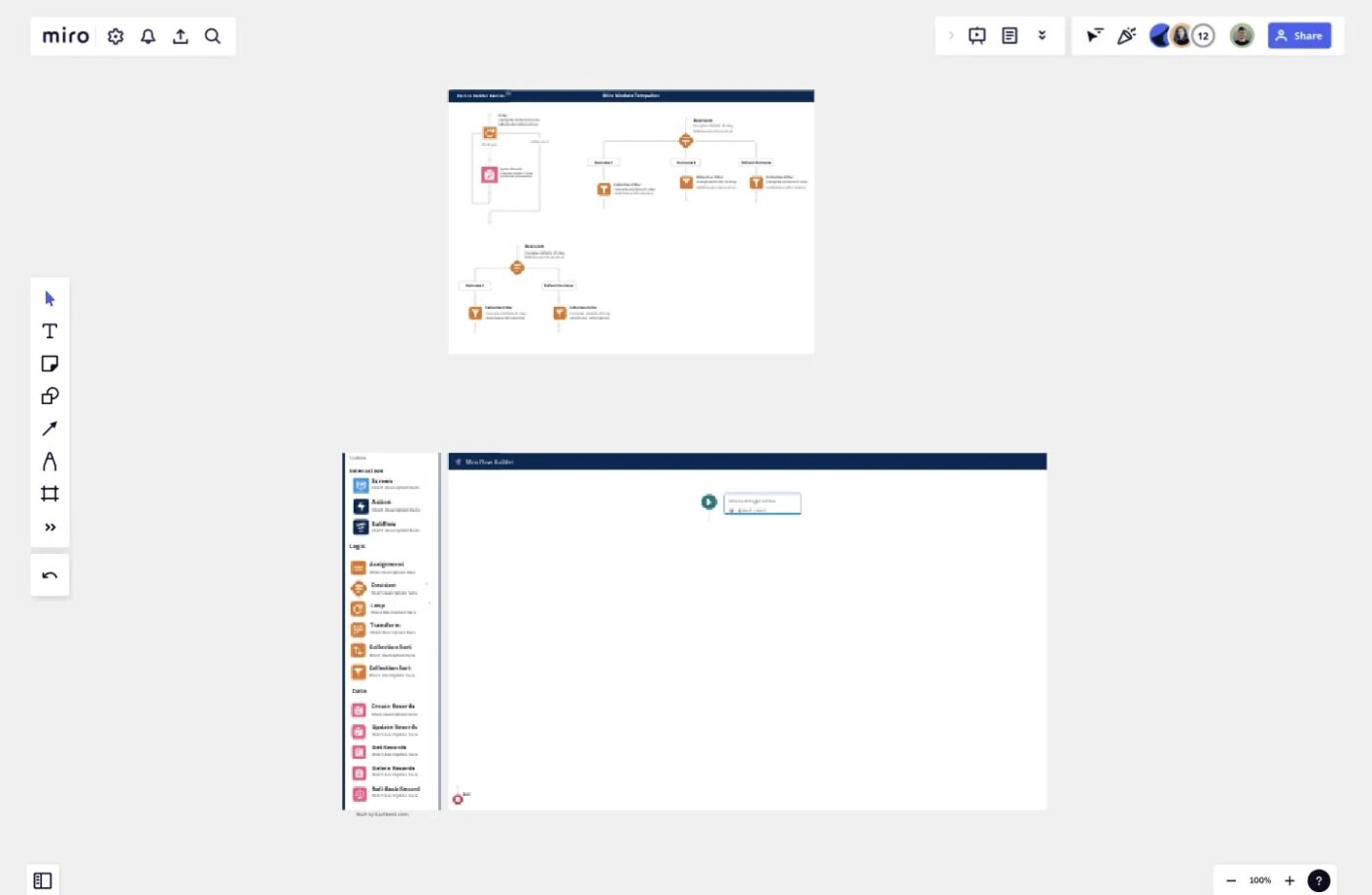 Creating flowcharts is simple with Miro
