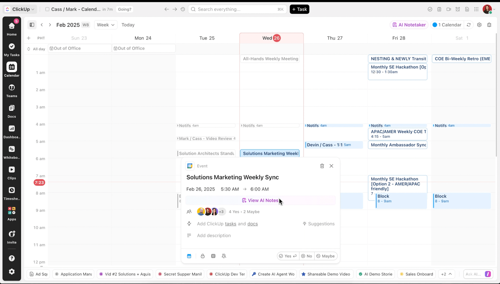 ClickUp Calendar