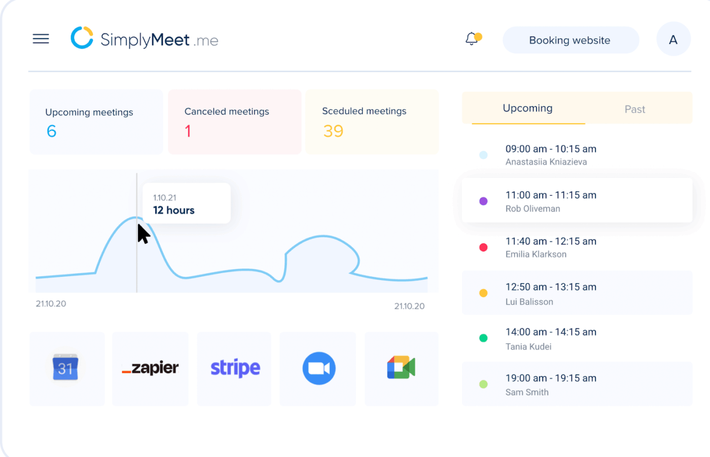 SimplyMeet.me -  savvycal alternative
