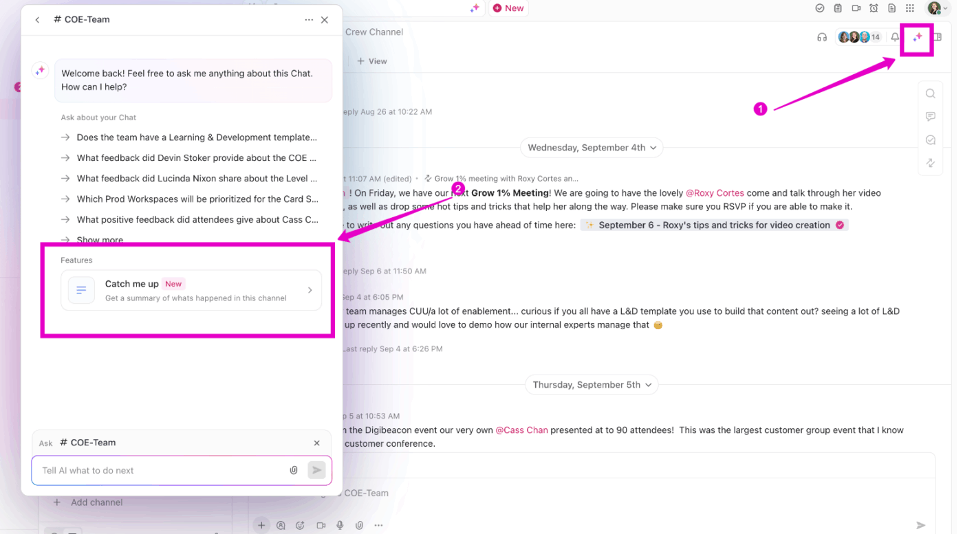 AI in Chat: Real-time tracking of messages