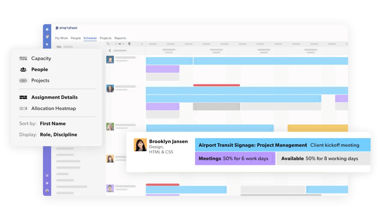 Smartsheet: Resource management tools