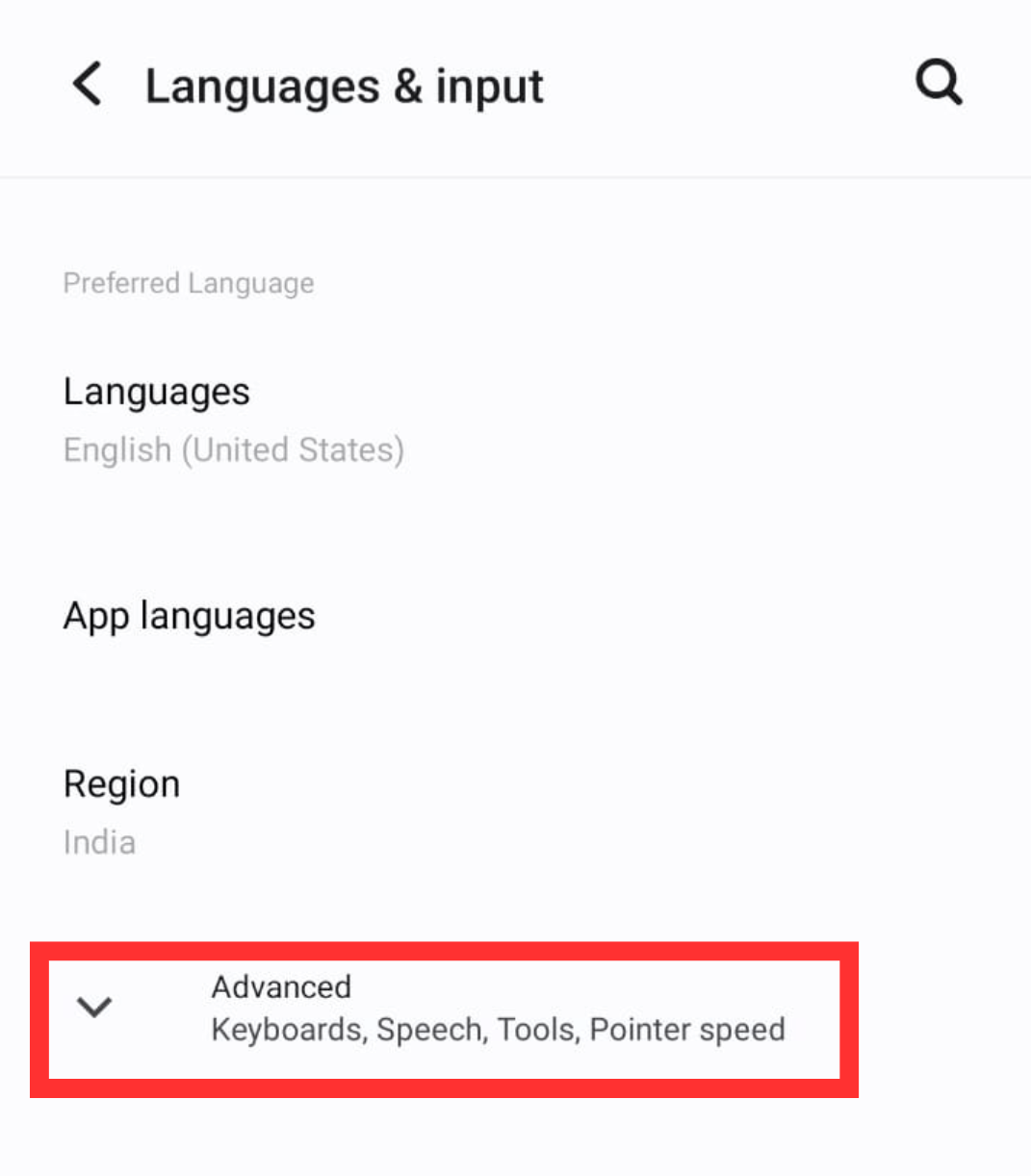 Languages and Inputs in Android