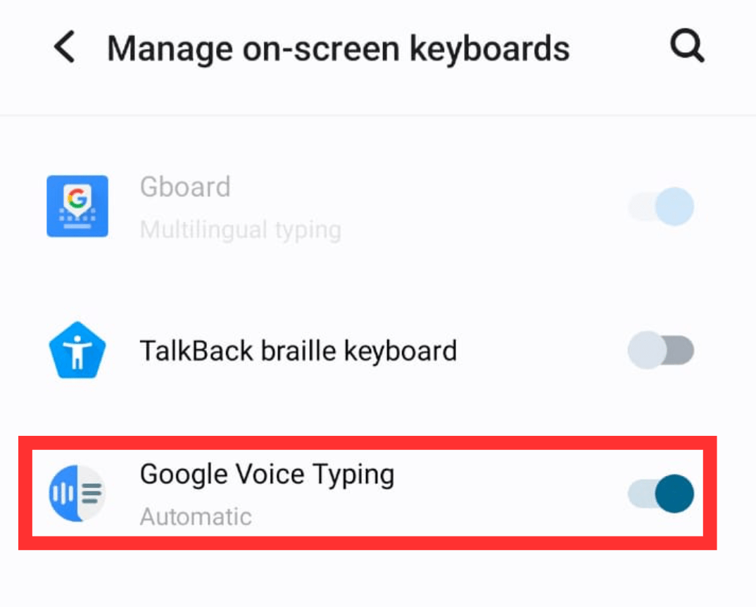 Keyboard on Android