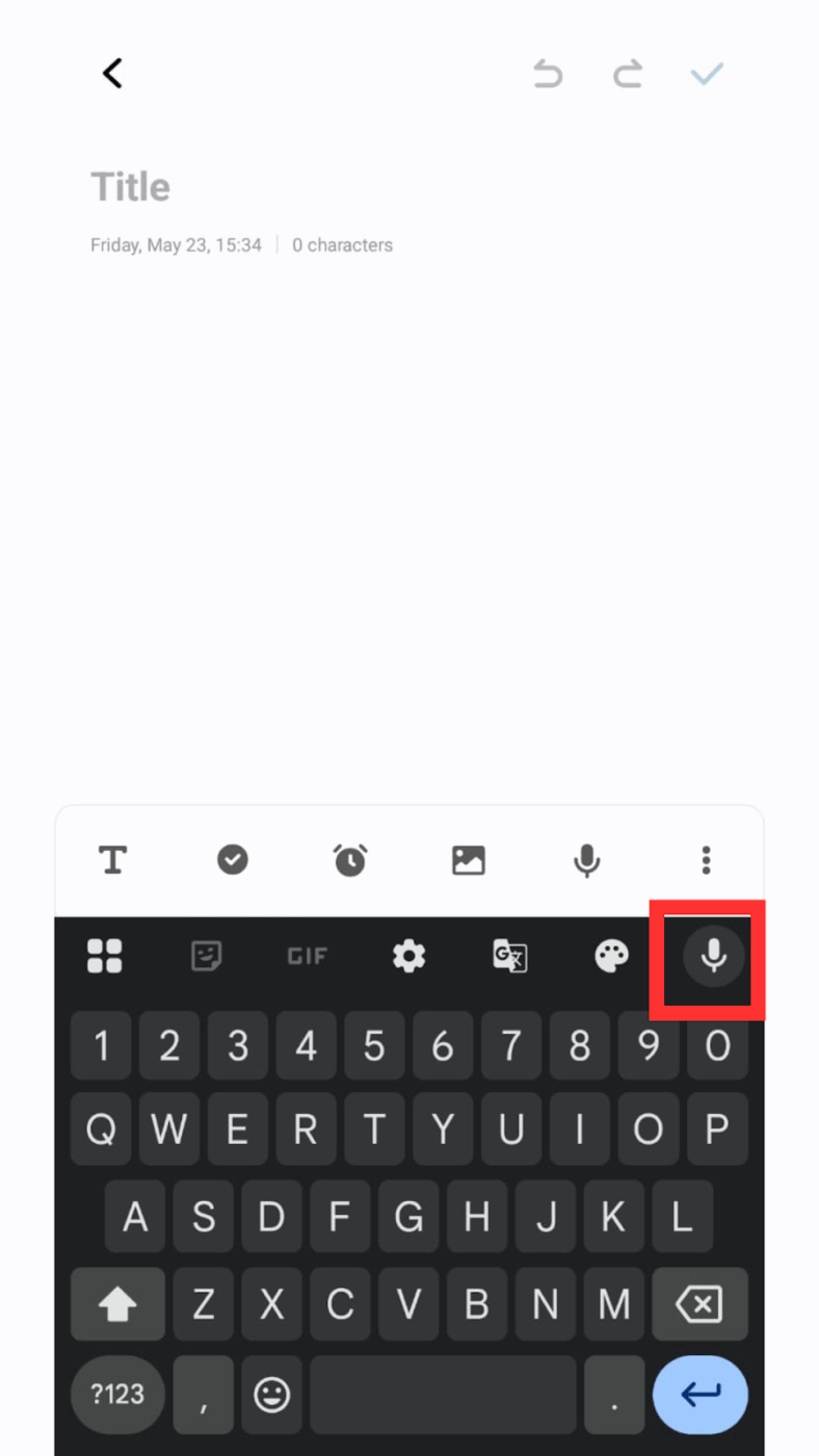 Typing in Android