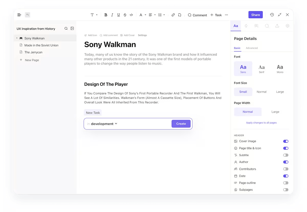 ClickUp Doc: how to talk to text on android