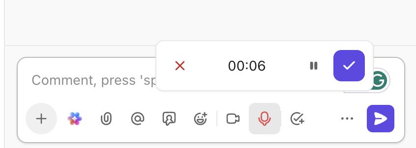 ClickUp Tasks: how to talk to text on android