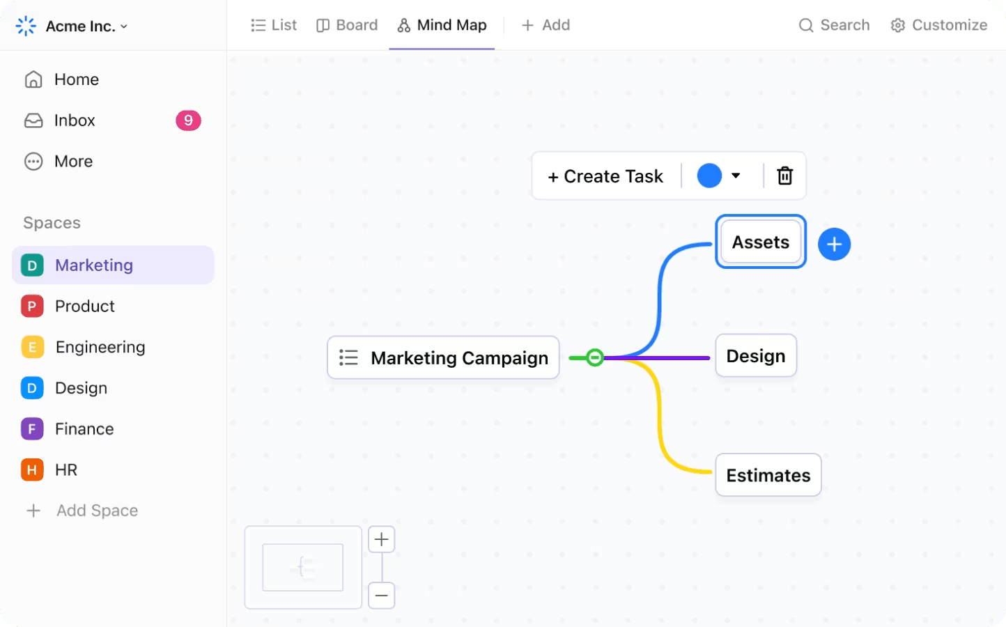 ClickUp Mind map