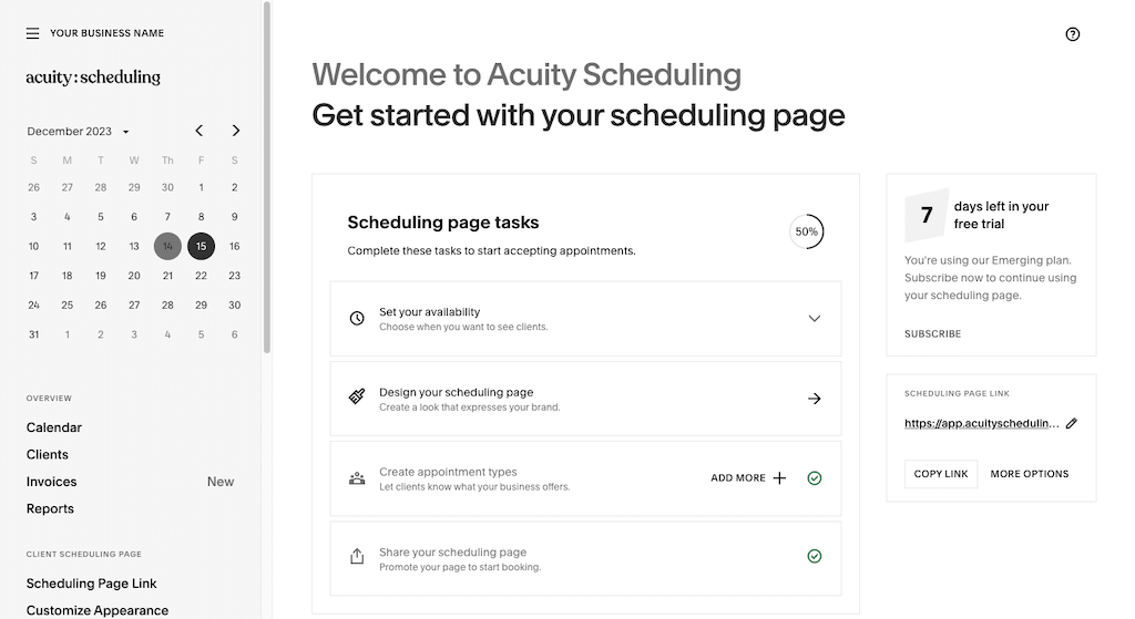 Acuity: Advanced customization for service based businesses needing flexible booking options