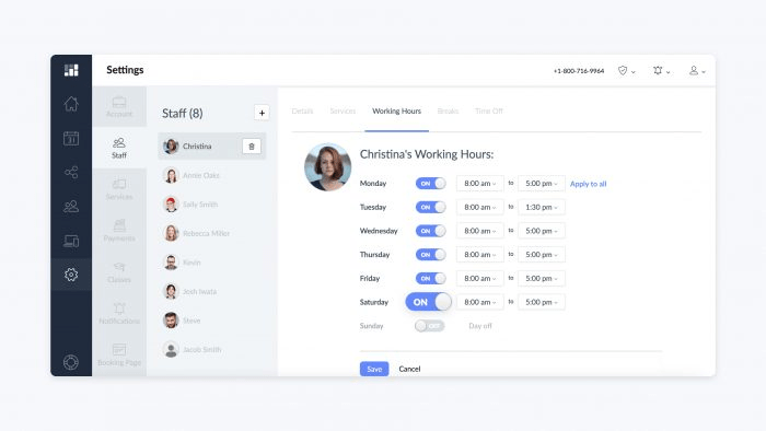 Setmore: Right scheduling tool for large teams offering features like payments and video call links