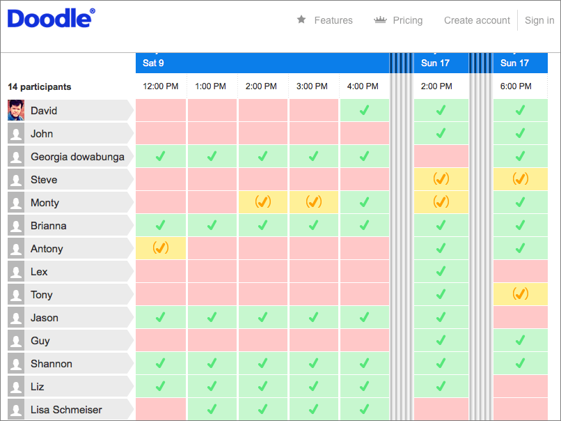 Doodle: Group scheduling made easy with polls to find the best time for collaborative meetings