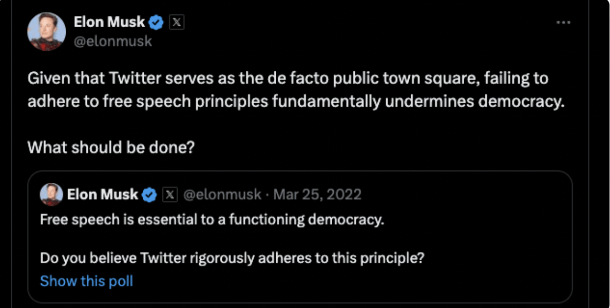 Elon Musk's Tweet