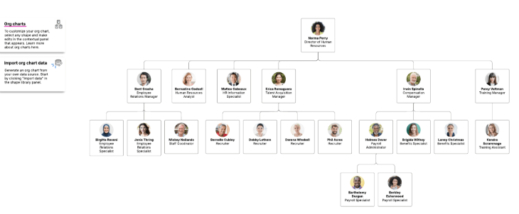 HR Org Chart Template: Lucidchart Org Chat Templates