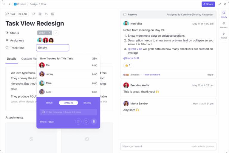 ClickUp’s Native Time Tracking