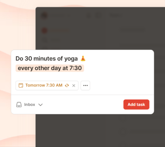 Recurring tasks and reminders in Todoist: clickup vs todoist